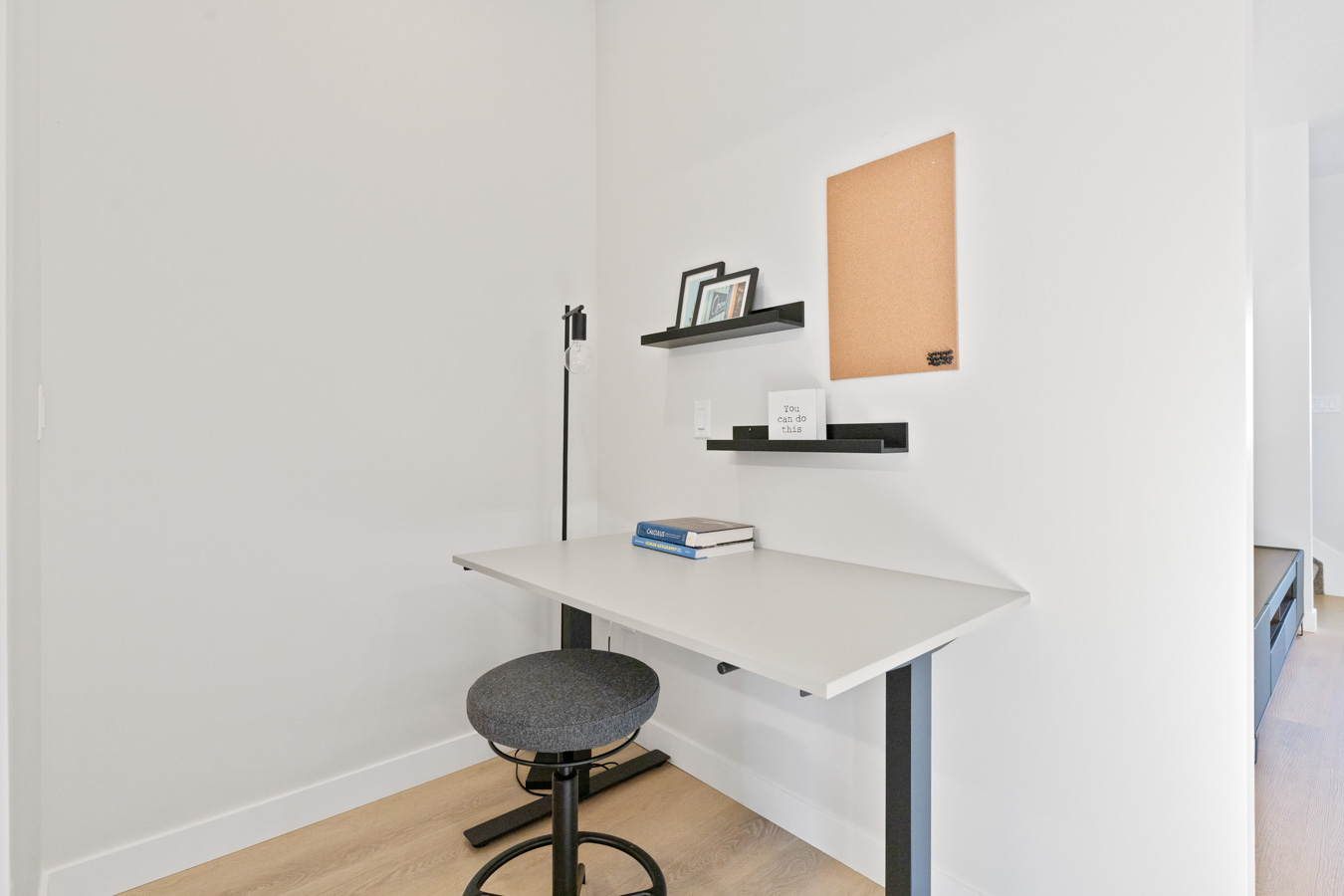 Flexible ground-floor den set up as a home office