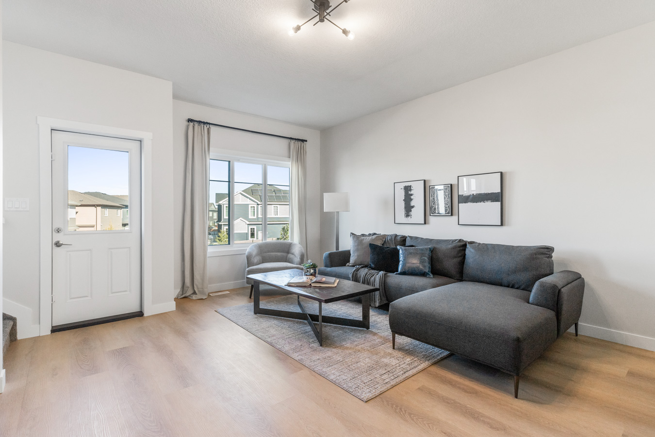 Bright living room in a Cherry Hills townhome